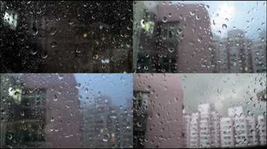 raindrops on the window